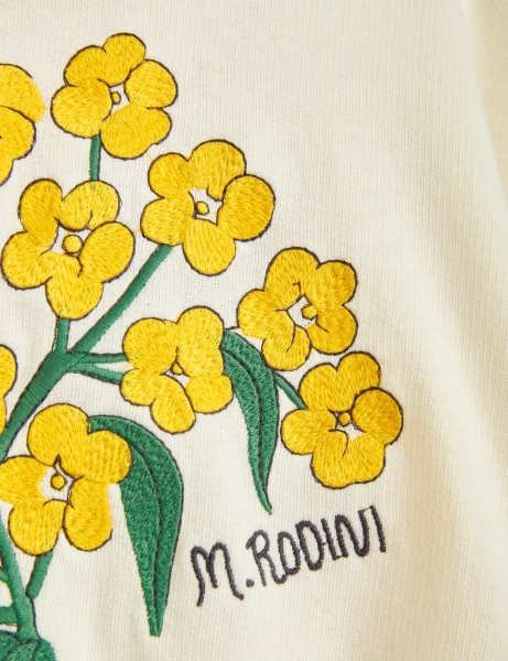 MINI RODINI Sweatshirt Alpine Flowers - white